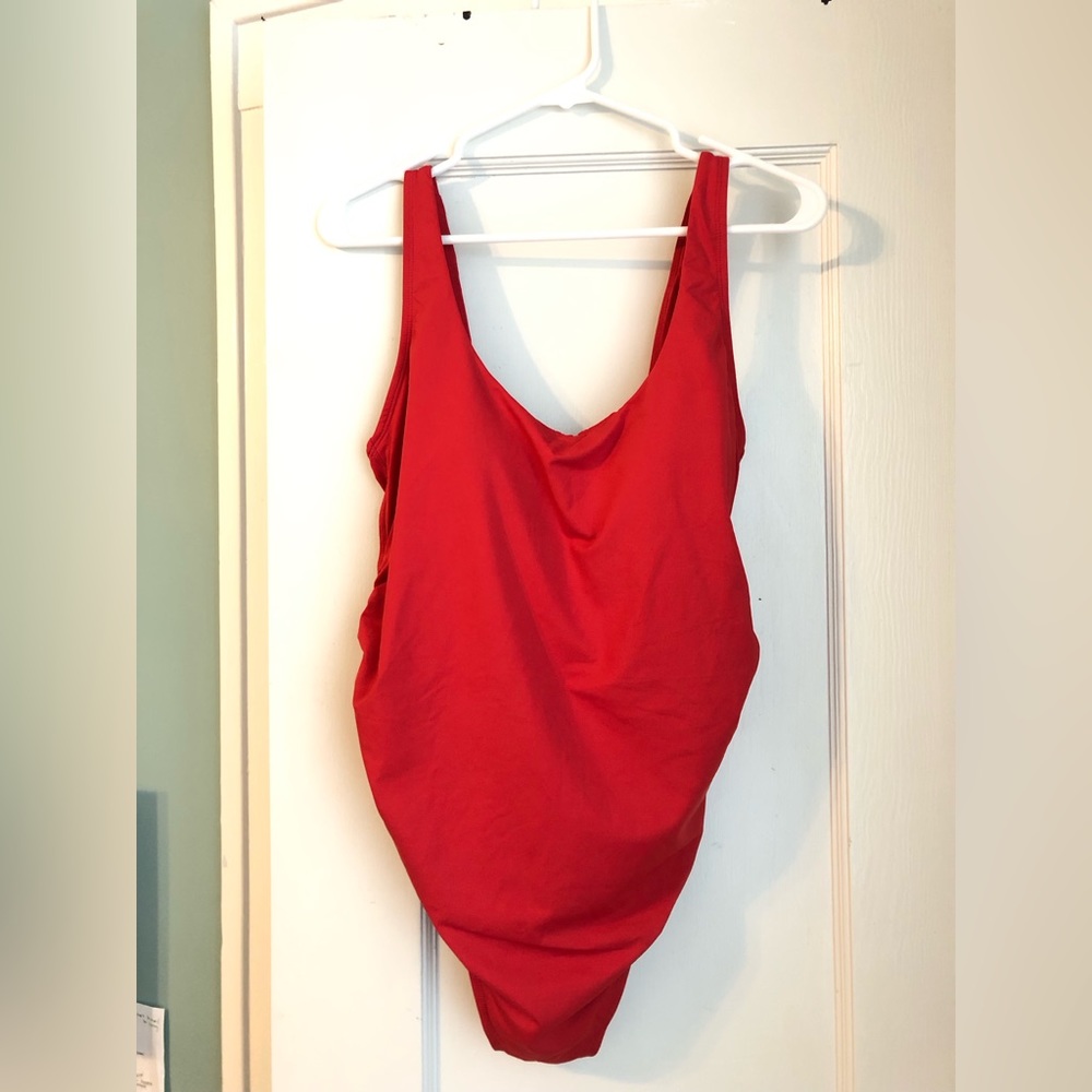 NWT Maternity Ibiza Suit in Cherry Red